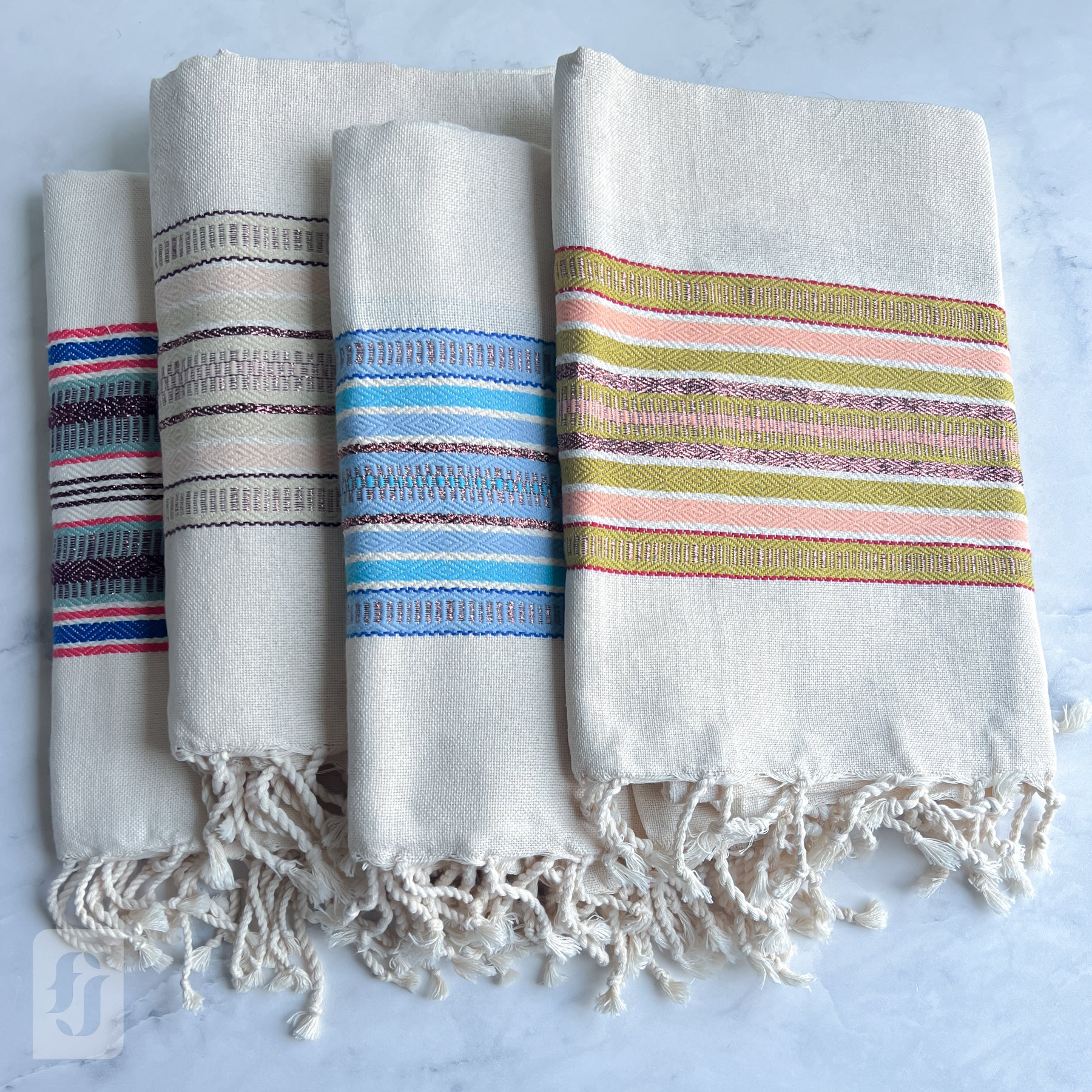 Handmade Lurex Stripe Fouta